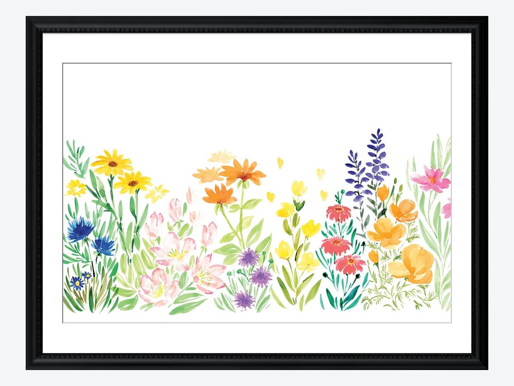 Custom Flower Wall Art Set of 3, Choose Your Colors