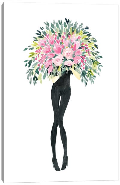 Miss Bouquet I Canvas Art Print - blursbyai