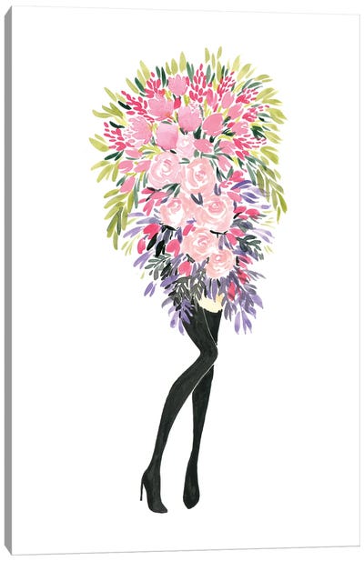 Miss Bouquet II Canvas Art Print - blursbyai