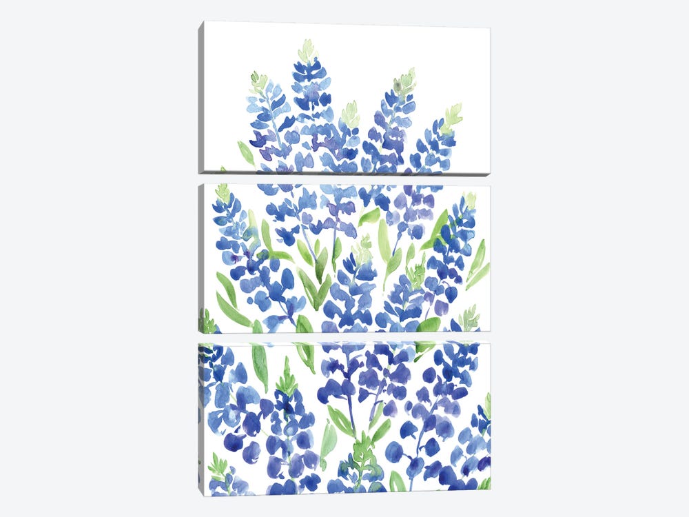 Bouquet Of Texas Bluebonnets by blursbyai 3-piece Canvas Print
