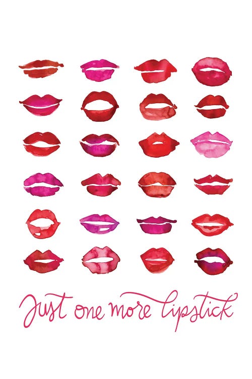 Just One More Lipstick by blursbyai wall art