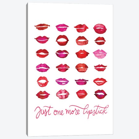 Just One More Lipstick Canvas Print #RLZ95} by blursbyai Art Print