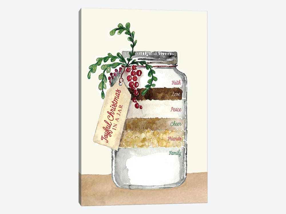 Recipe For A Joyful Christmas In A Jar by blursbyai 1-piece Art Print