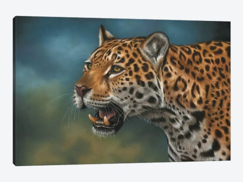 BIG CAT JAGUAR CANVAS  PRINT WALL ART PICTURE 18 X 32 INCH 