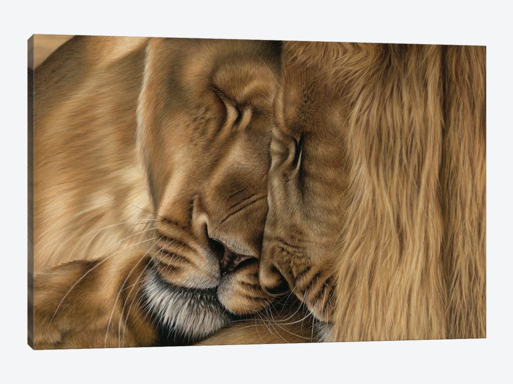 Two Lions by Richard Macwee 1-piece Art Print