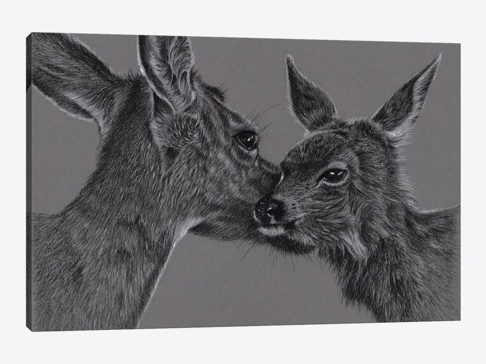 Deer With Fawn by Richard Macwee 1-piece Art Print