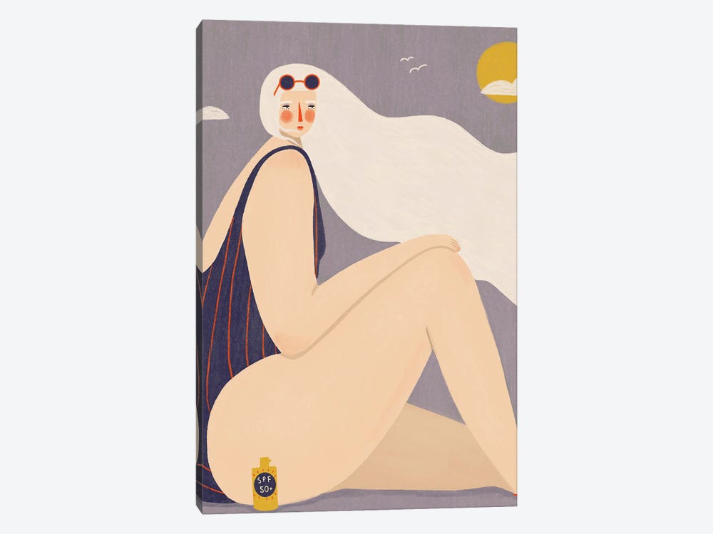 Beach Lady by Renee Melia 1-piece Canvas Print