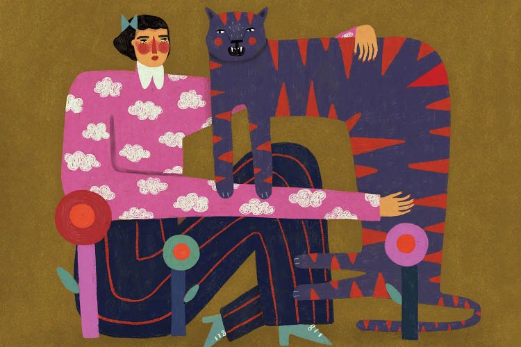 Girl And Tiger