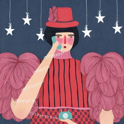 Fancy Phone Call by Renee Melia canvas print