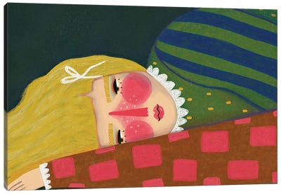 Alice Canvas Art Print - Sleeping & Napping