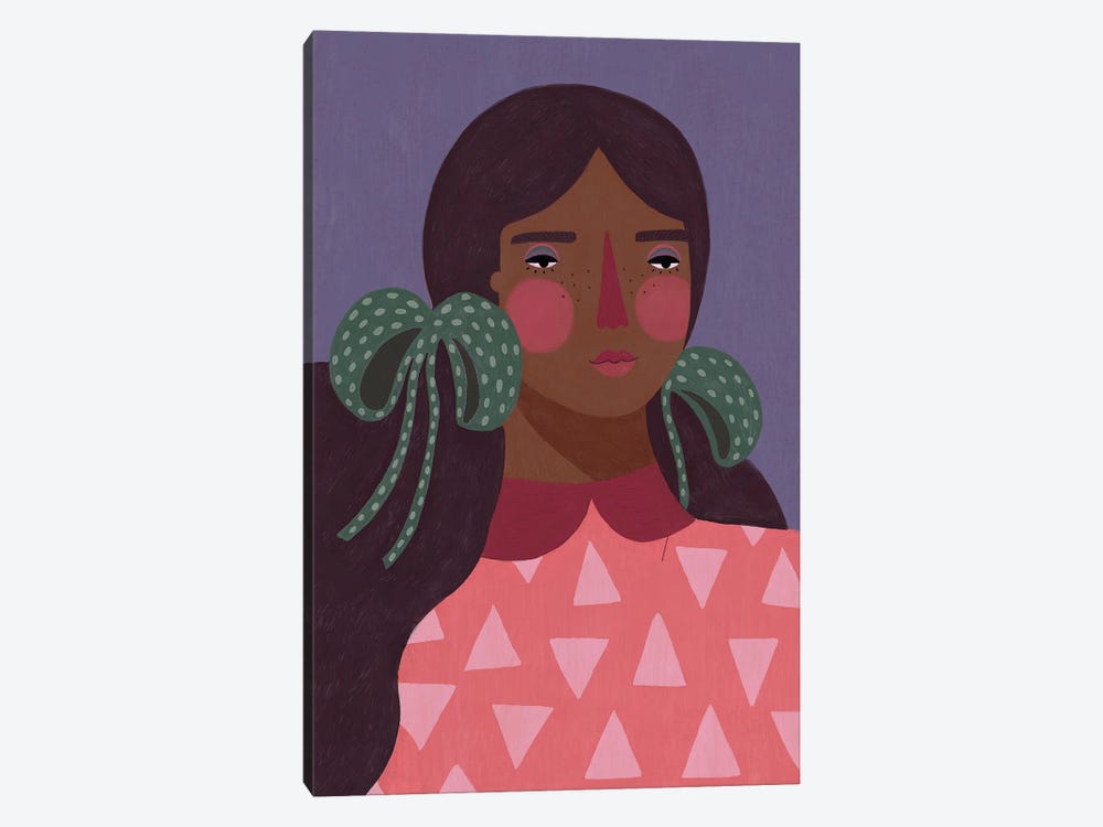 Girl With Pigtails 1-piece Canvas Art
