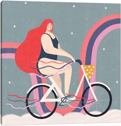 Rainbow Rider Canvas Art Print - Renee Melia