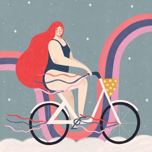 Women's Swimsuits: Rainbow Rider by Renee Melia