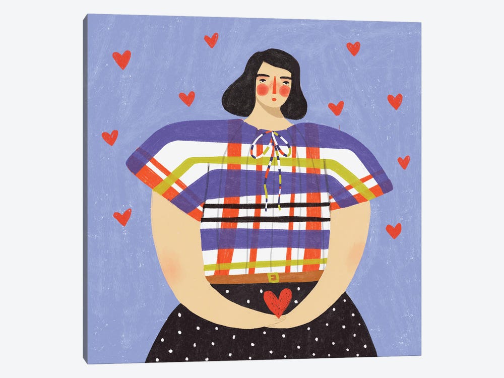 Hearts And Stripes by Renee Melia 1-piece Art Print