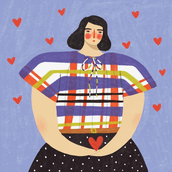 Women's Tops: Hearts And Stripes by Renee Melia