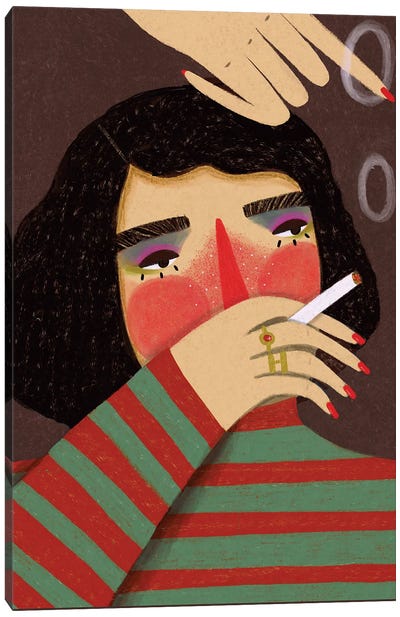 Smoke Rings Canvas Art Print - Renee Melia