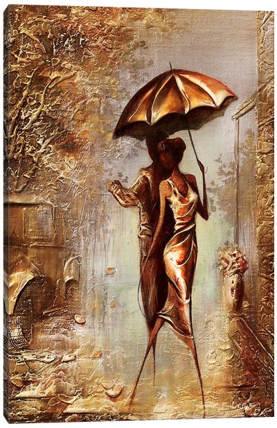 Dancing Under The Rain Canvas Art Print - Dancer Art