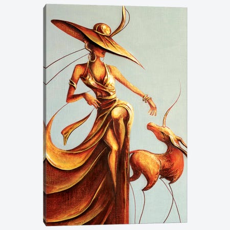 Lady And Unicorn Canvas Print #RMN19} by Raen Canvas Print
