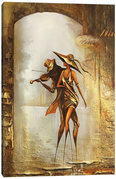 Melody Of The Wind Canvas Art Print - Musician Art