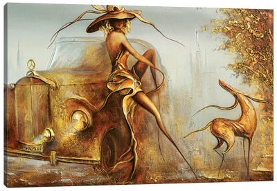 Mercedes Benz Girl Canvas Art Print - Raen