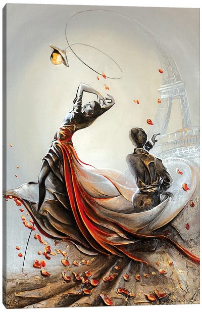 Tango In Paris Canvas Art Print - Dance Art