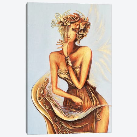 Angel Ironing Wings Canvas Print #RMN4} by Raen Canvas Art Print