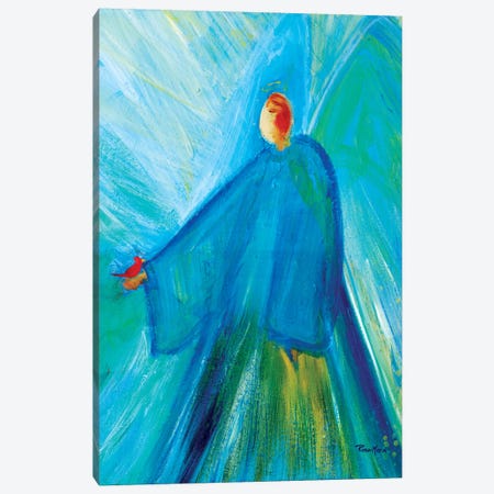 Benevolent Angel with Cardinal Canvas Print #RMR10} by Robin Maria Art Print