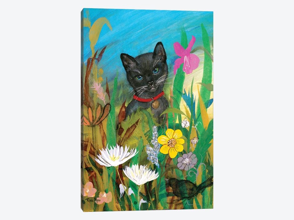 Cat in the Garden by Robin Maria 1-piece Canvas Artwork