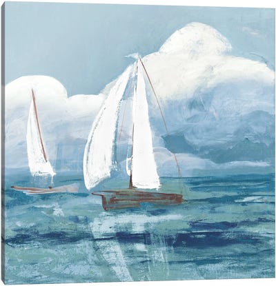 Dusk Regatta Winds Canvas Art Print - Boating & Sailing Art