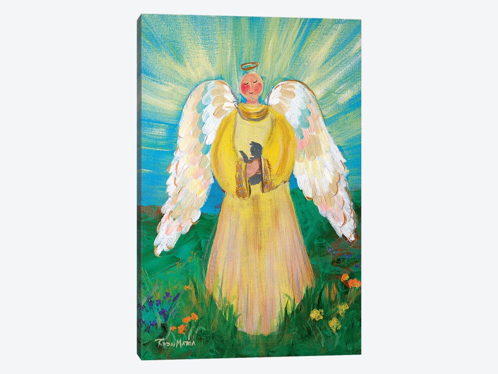 Purrfectly Heavenly Angel by Robin Maria 1-piece Canvas Artwork