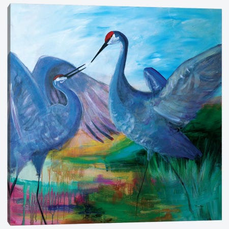 Sandhill Cranes Canvas Print #RMR31} by Robin Maria Canvas Art Print
