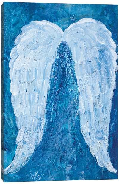 Angel Wings Canvas Art Print - Christmas Angel Art