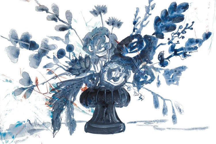 Blue Floral in Vase by Robin Maria wall art