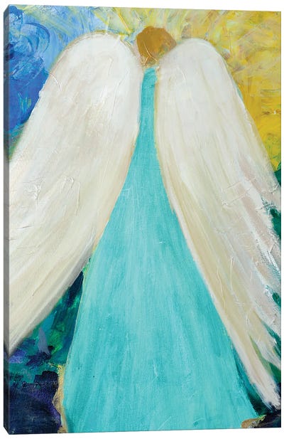 Dreams and Angel Wings Canvas Art Print - Christmas Angel Art