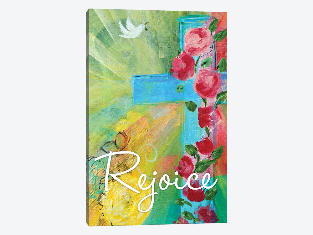 Rejoice Cross by Robin Maria 1-piece Canvas Print