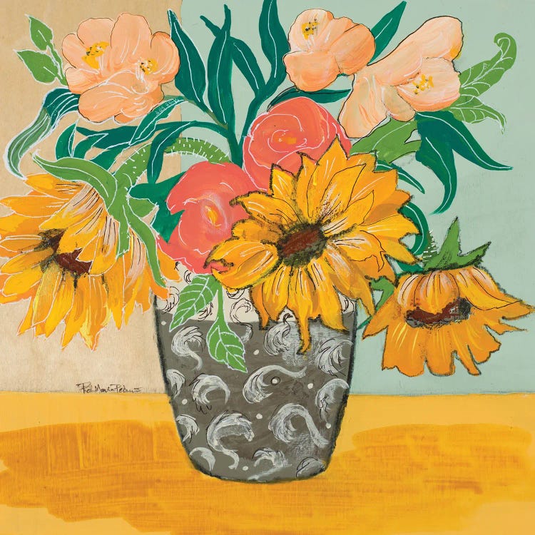 Summertime Vase by Robin Maria canvas print