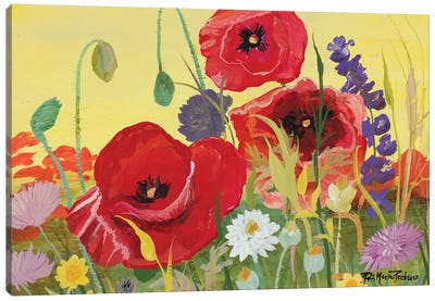 Victory Red Poppies I Canvas Art Print