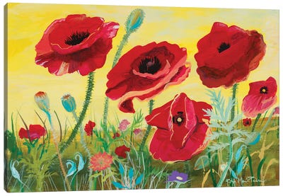 Victory Red Poppies II Canvas Art Print