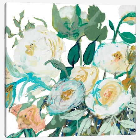 White Roses Canvas Print #RMR59} by Robin Maria Art Print