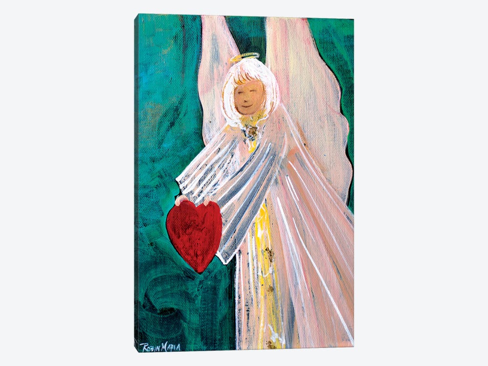 Angel Sharing Heart by Robin Maria 1-piece Canvas Wall Art