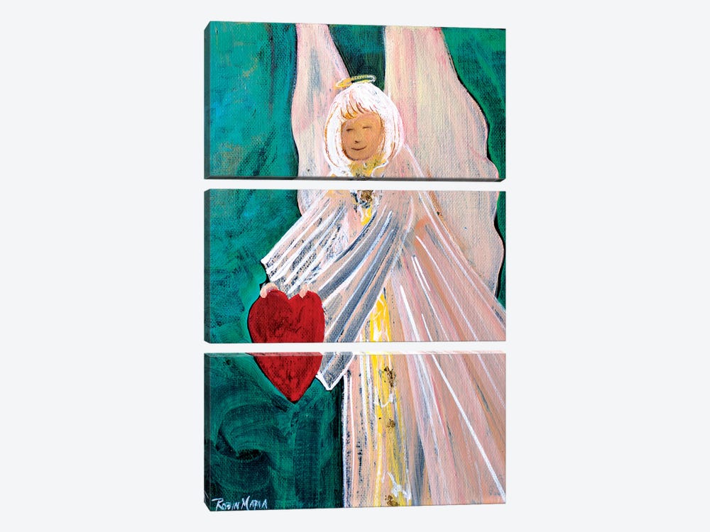 Angel Sharing Heart by Robin Maria 3-piece Canvas Artwork