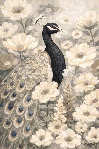 Elegant Floral Peacock