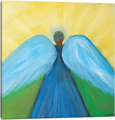 Beneath Angels Wings Canvas Art Print - Religious Christmas Art