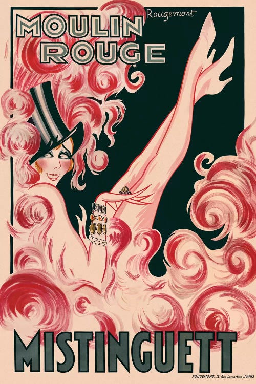 Moulin Rouge Mistinguett Advertisement, 1925