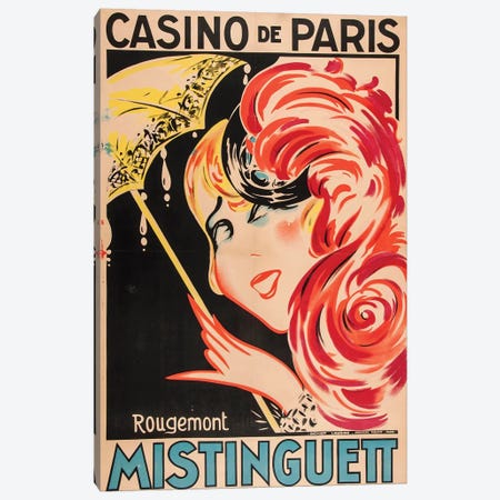 Mistinguett Casino de Paris Canvas Print #RMT2} by Rougemont Art Print