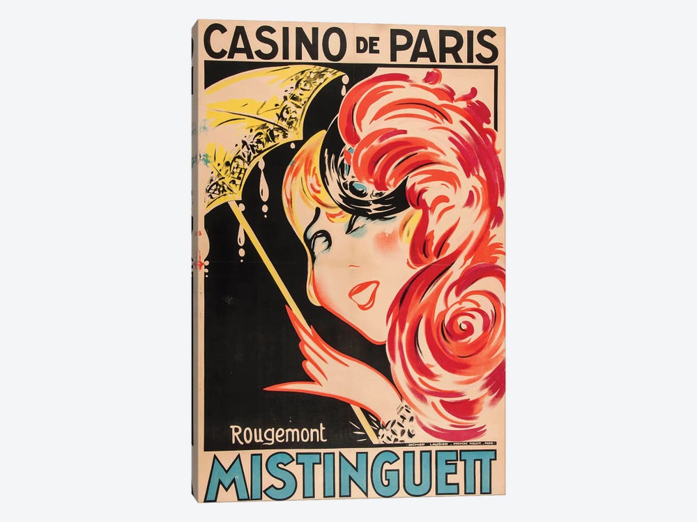 Mistinguett Casino de Paris by Rougemont 1-piece Canvas Artwork