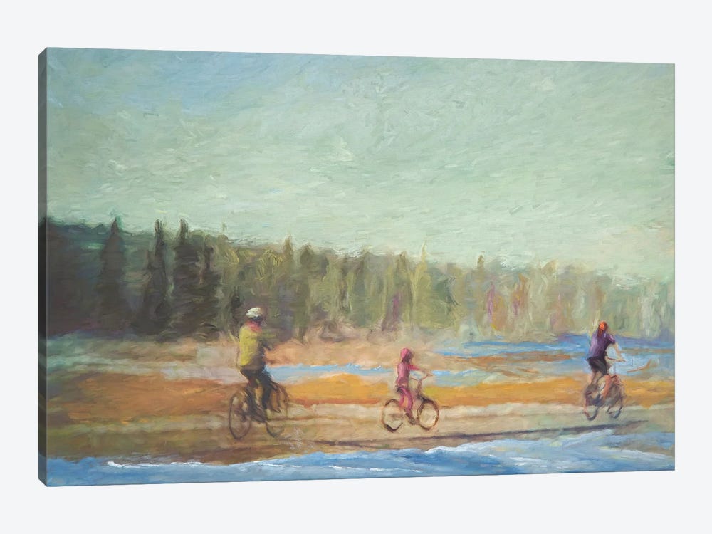 Family Bike Ride by Roberta Murray 1-piece Canvas Art