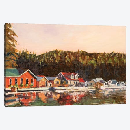Sullivan Bay Marina Canvas Print #RMU108} by Roberta Murray Canvas Wall Art