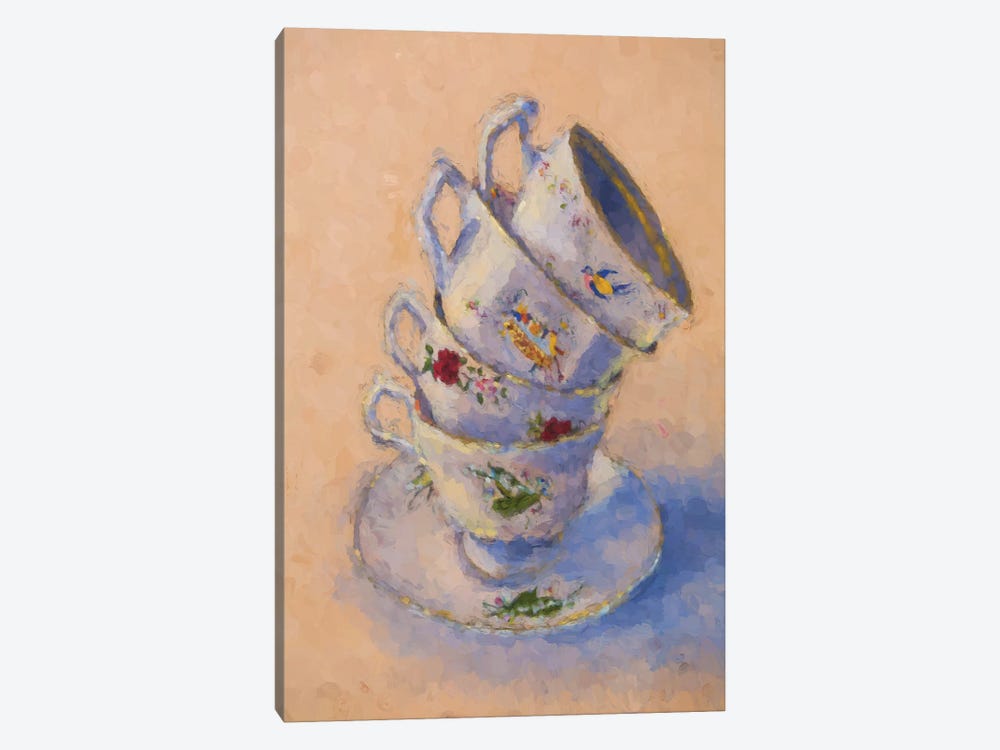Grannies Teacups by Roberta Murray 1-piece Canvas Print