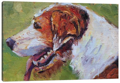 Eager Beaver Foxhound Canvas Art Print